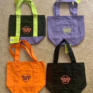 NWT Trader Joes Halloween Mini Totes Set of 4